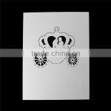 Paper Wedding Party Name Place Cards Crown Hollow White thumbnail-2