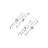 Ear Piercing 316l Surgical Stainless Steel Flower - Shaped Industrial Barbell Jewelry thumbnail-1