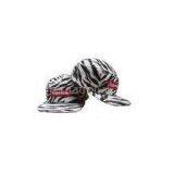 Allover Zebra Printed 5 Panel Camper Cap With Flat Embroidery Logo thumbnail-1