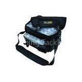 Foldable Large Waterproof Black Backpack Fishing Tackle Bag / Reel Case With Custom Logo