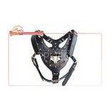 Heavy Duty Walking Leather Adjustable Dog Harness With Spiked And Metal Plated