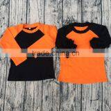 2017 New 100% Cotton Halloween Orange Black Boys Ragln t Shirt Children Icing Ruffle Raglan Holiday Tops thumbnail-3