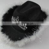2016 Hot Sale High Quality Crown Cowboy Hat Fashion Lady Party Hat thumbnail-1