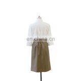 Hot Sale Spring and Autumn Cheap Ladies PU Leather Skirt With Two Pocket thumbnail-6