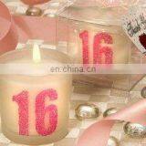 Sparkling Pink 16 Design Candle Favors thumbnail-1