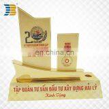 Sailing Ship Shape Custom Painted Gold Plated Trophy