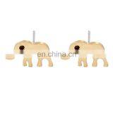 Simple Design Animal Elephant Small Gold Stud Earrings for Women thumbnail-1