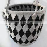 Foldable Knitted Felt Storage Laundry Baskets thumbnail-4
