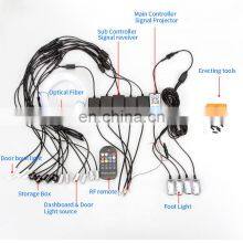New Led Car Interior Ambient Mood Light Rgb App Remote Control Auto Decorative Dashboard Foot Door Atmosphere EL Neon Lamp 12V thumbnail-2