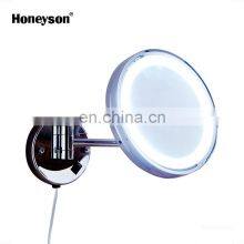 Single Arm Hotel Bath Room 3 Magnifying Mirror With Led Light thumbnail-3