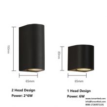 Round Square Design Waterproof IP65 6W 12W Led Wall Light