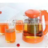 New Amazon plastic teapot with stainless steel stainer large teapot