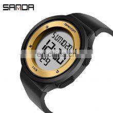 Sanda 2001 Cool Electronic Watches for Ladies Men LED Luminous Waterproof Functional Sport Digital Watch thumbnail-1