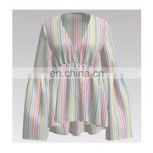 Colorful Stripe BCI Cotton Poplin Fabric for Spring and Summer Shirt