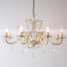 European Style Simple Retro Iron Wedding Hall Ceiling Crystal Warm Light Chandelier Dining Room Light Living Room Light Wedding thumbnail-5