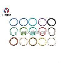 Manufacture Quality Metal Iron Stainless Steel Light Golden Flat Split Key Rings Ring thumbnail-2