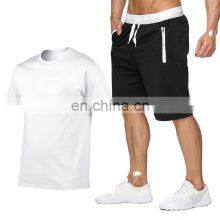 2021 Crop Top Shirt and Short Whit Pocket Set Custom Logo Jogging Women Summer Shorts thumbnail-3