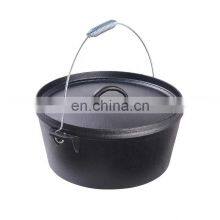36cm Chinese Cast Iron Wok Pan With Wooden Handle thumbnail-5