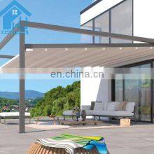 Hot Selling Outdoor Opening Motorized Modern PVC Terrace Pergola With Retractable Roof