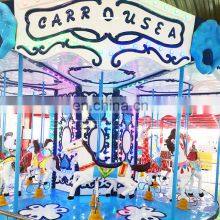 Fairground Equipment Carnival Amusement Park Merry go Round Fiberglass Carousel for Sale thumbnail-5