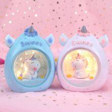 LED Resin Unicorn Night Light For Children Baby Kids Bedside Lamp Children Toy Animal Bedroom Decor Lighting Xmas Birthday Gift thumbnail-2