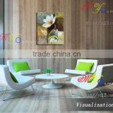 Handmade Home Decor Artwork White Daisy Oil Painting on Canvas thumbnail-5