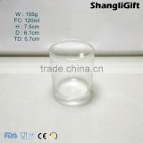 120ml Glass Candle Jar Thick Bottom For Candle Making With Metal Lids