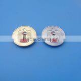 In Stock! United Arab Emirates Stamped Falcon National Day Iron Metal Badge Gold & Silver thumbnail-1