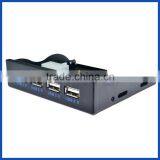 3.5 Inch USB 2.0 9 Pin 4 Ports Front Panel Floppy Disk Bay Hub Bracket Cable Computer