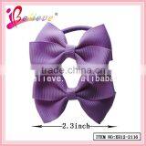 Wholesale Handmade Girls Grosgrain Ribbon Bow Elastic Hair Band thumbnail-1