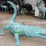 Bronze River Side Decor Crocodile Sculpture thumbnail-1
