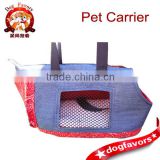 Small Denim Dog Carrier with Bling Pattern