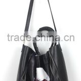 Trendy skull big designer black bag