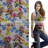 Digital Fabric Printing Flower Printed Chiffon Fabric Digital Printing on Fabric