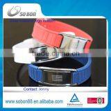 wholesale custom silicone titanium bracelets bio strap with buckle set for women jewelry