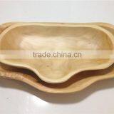 Special Shape Wooden Eco-friendly Fruit Tray, Kids Dinner Plate ,Western Food Storage Tray thumbnail-4