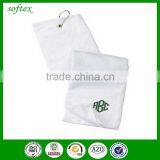 40x60cm 140g Age Group 100% Cotton Custom White Golf Towel With Embroidery thumbnail-3
