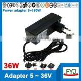 wall plug ac dc adapter 48v 36w input 100-240v with EU US AU UK plug and approved CCC CE UL FCC GS C-TICK PSE SAA KC BS