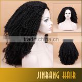 New Premium Fashion Ombre Black Loose Kinky Curly Synthetic Lace Front Wig Glueless Short Heat Resistant Hair Women Wigs