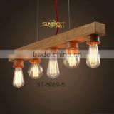 ST-5069 Sunbelt Creative wooden single head LED pendant lamp, artistic study lamp,halide light
