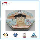 Cosmetic Mask Chocolate Biscuit Octagonal Tin Can / CMYK OEM Metal Box / Recycable Tin Box thumbnail-2