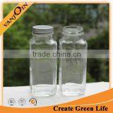 Clear 8oz French Square Glass Wedding Bottle thumbnail-1