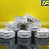 2oz/ 60g/ 60ml White Aluminum Makeup Tin