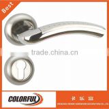 zinc alloy lever handle on roses, Russia style zamark lever handle on roses, zinc alloy door handle on roses