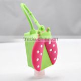 fancy shape silicone hand gel,silicone bottle holder,hand sanitizer bottle silicone holder