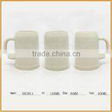 White Color Ceramic Beer Steins Wholesale Beer Mug