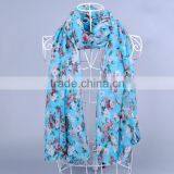 Flower Pattern Viscose Pashmina Shawl Scarf Voile Scarves 180*90 Pashmina Muslim Hijab thumbnail-6