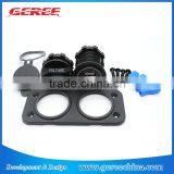 2.0A/1.0A Dual USB Port Car Charger Socket Outlet 12V LED Digital USB Voltmeter Waterproof Design thumbnail-3