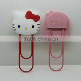 NEW Silicone Cute Cartoon Cat Paperclip Bookmark Paper Clips thumbnail-1