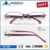 2016 Fashionable Lady Metal Optical Frame With Stones